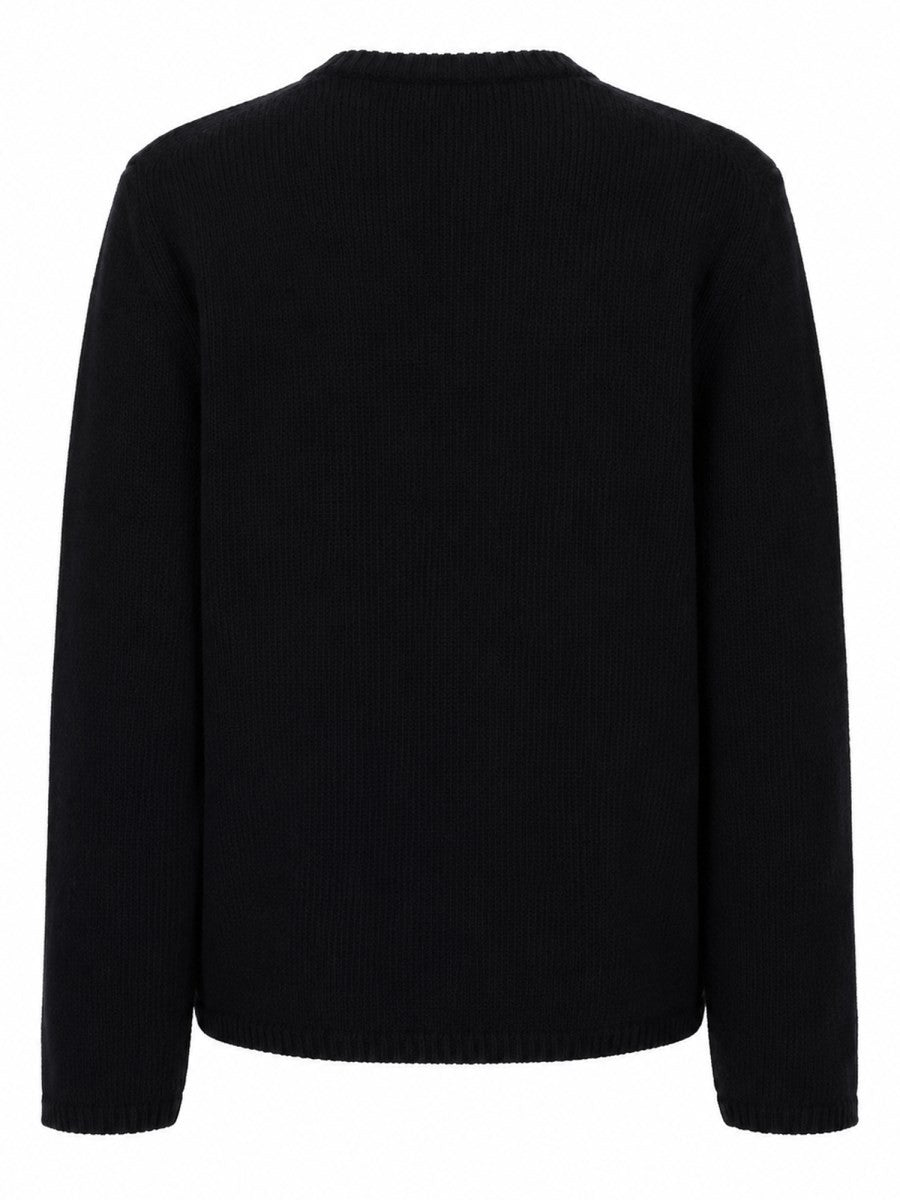Moncler - MAGLIA CON LOGO A CONTRASTO