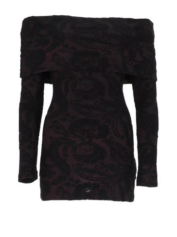 Etro - Off-the-Shoulder Paisley-Jacquard Chenille-Trimmed Jersey Top