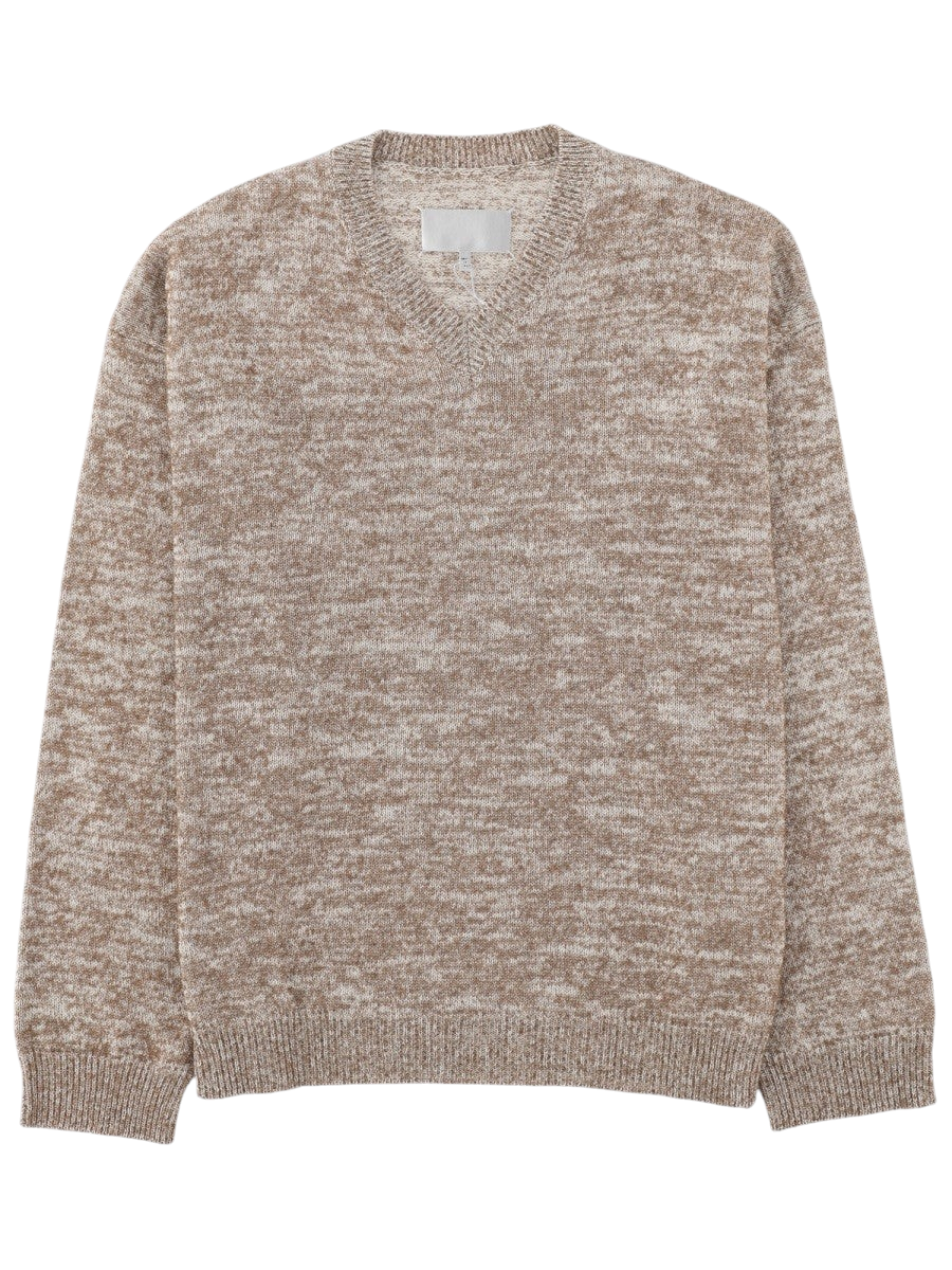 Maison Margiela - MAGLIA CON SCOLLO A V beige