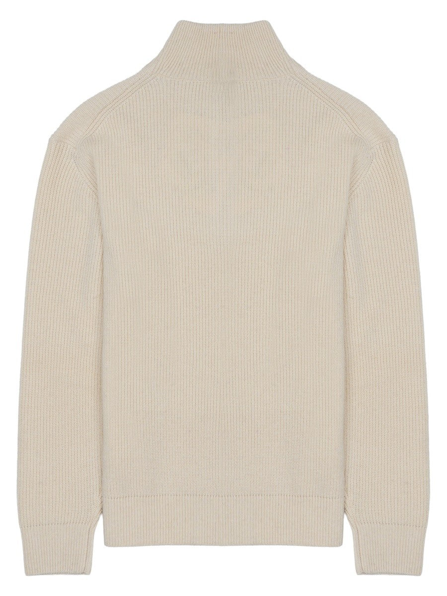 jw anderson - MAGLIA IN LANA E COTONE CON ZIP