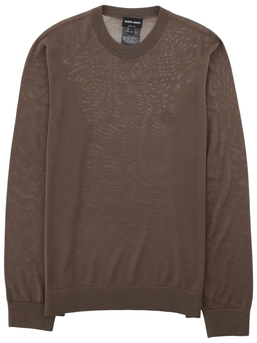Giorgio Armani - Virgin Wool Sweatshirt Brown