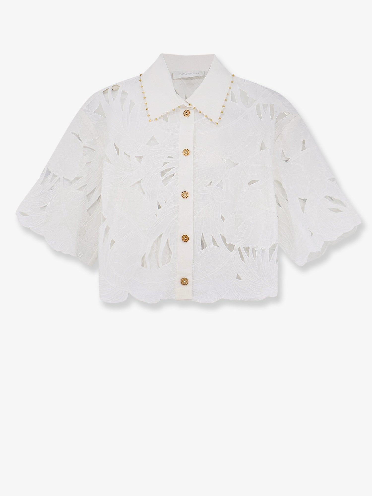 ZIMMERMANN ZIMMERMANN - Mahon cotton shirt with all-over embroidery