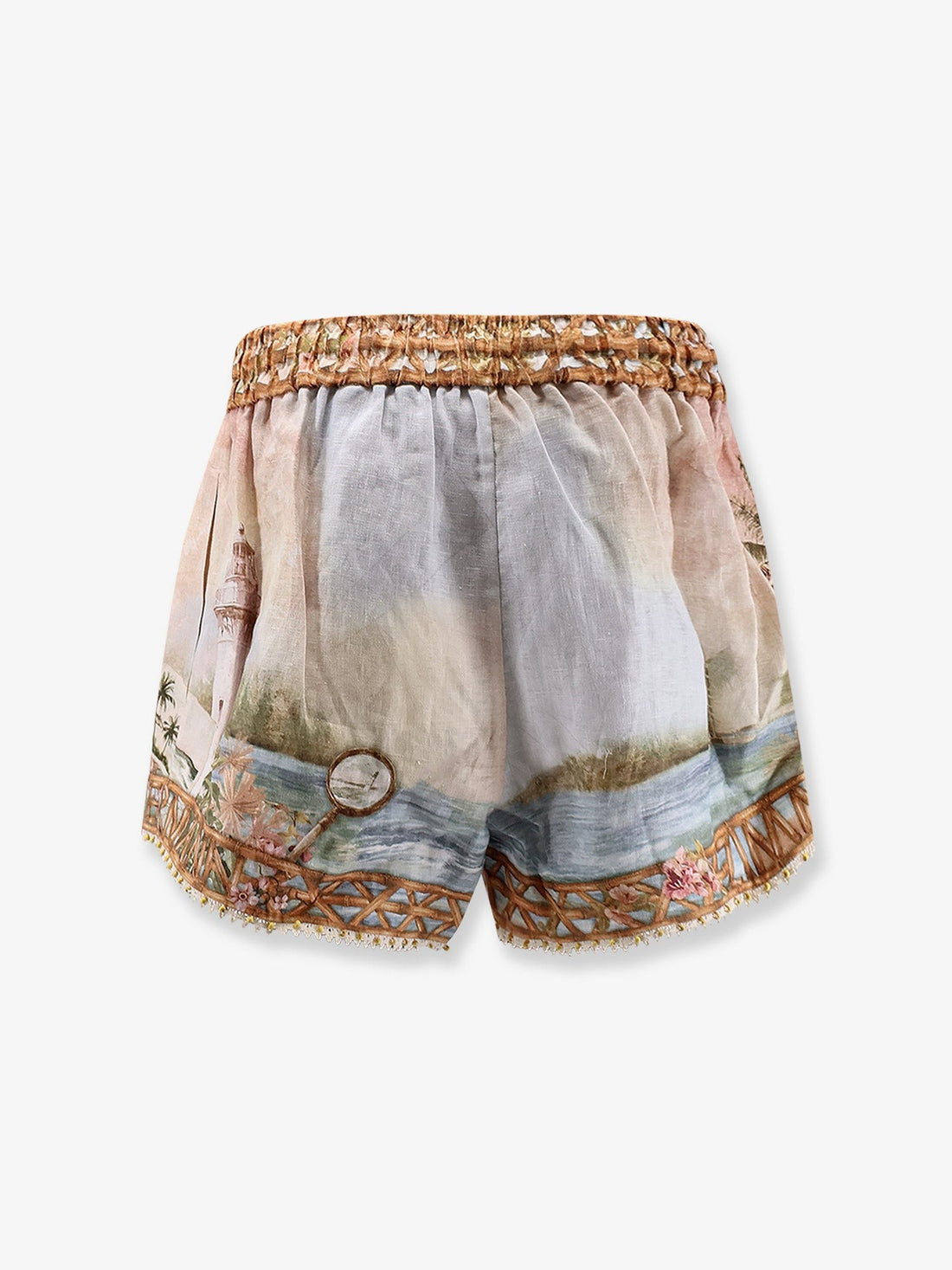ZIMMERMANN - Mahon multicolor linen shorts mahon-multicolor-linen-shorts_67bf1870-8364-493a-8b48-61b1efc197d8