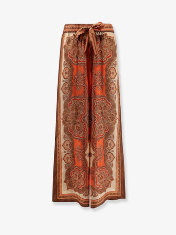 ZIMMERMANN ZIMMERMANN - Mahon silk trousers with paisley print