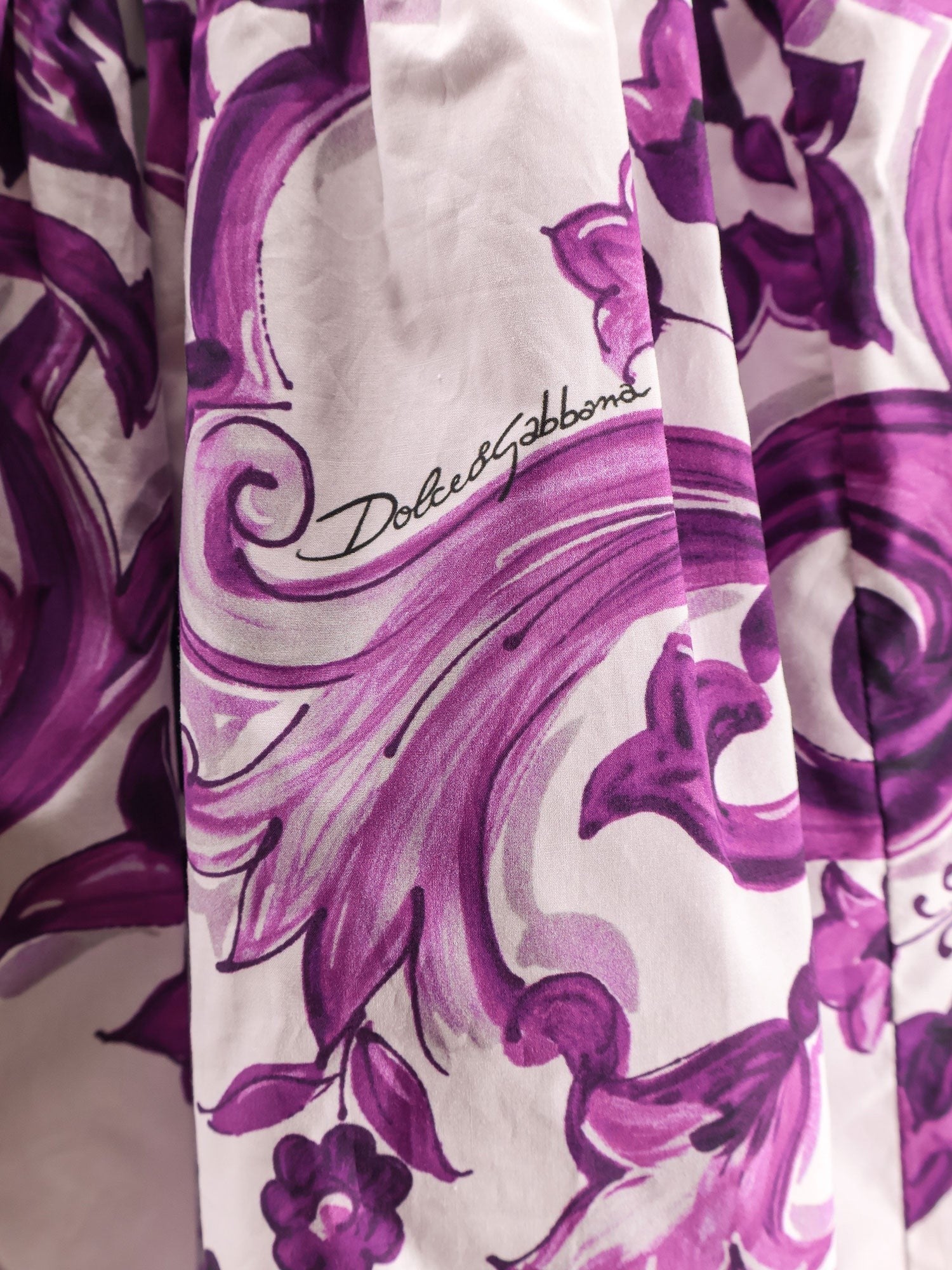 Maiolica cotton skirt with ruffles