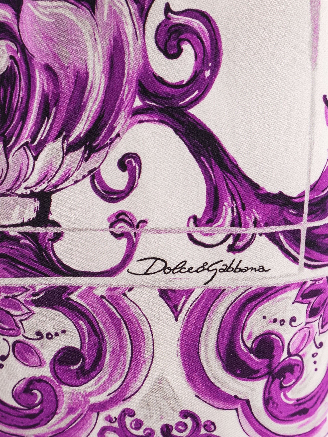 Maiolica silk pencil skirt