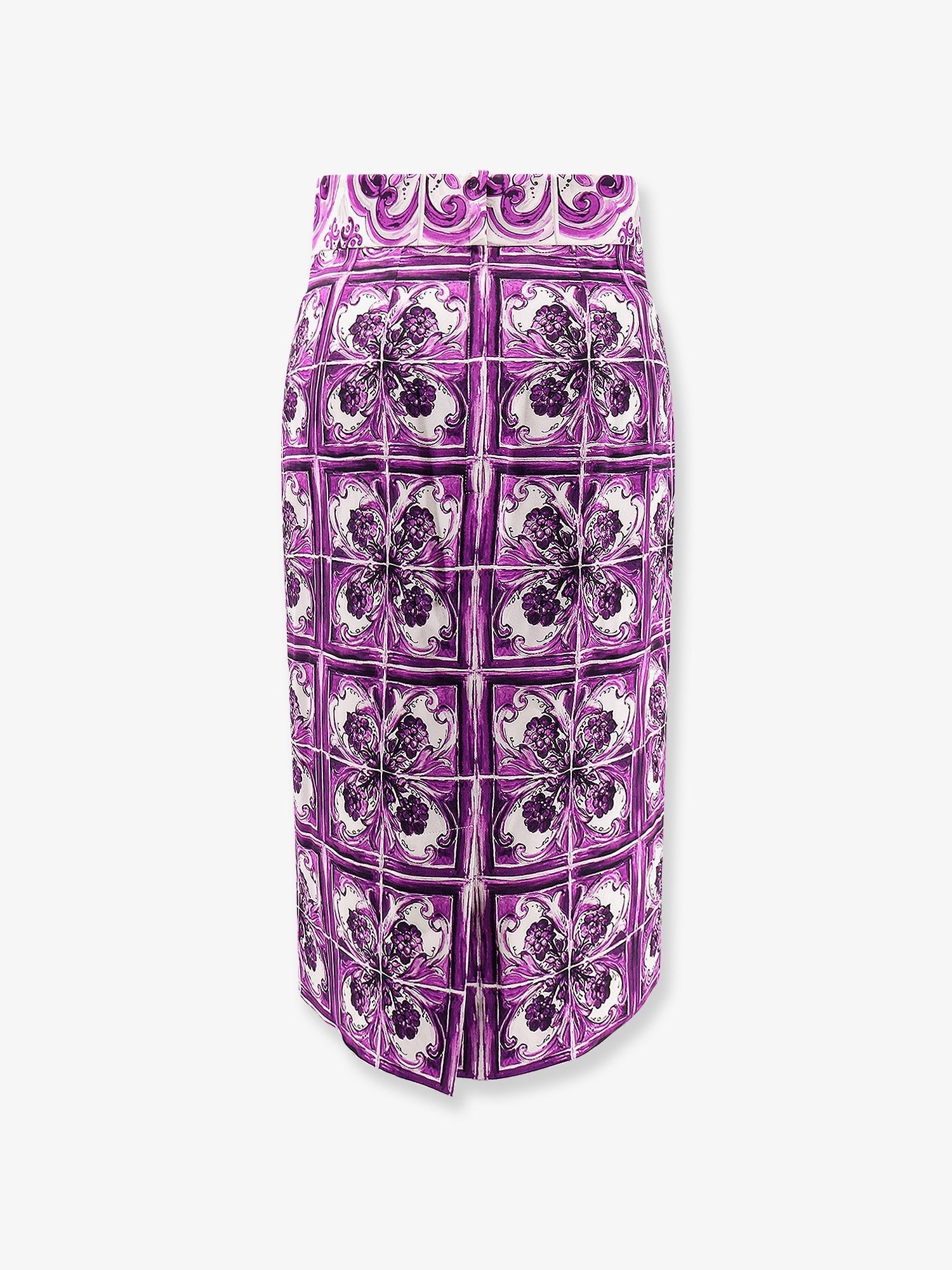 Maiolica silk pencil skirt