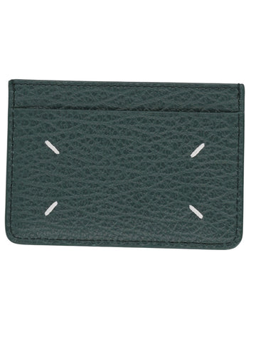 Maison Margiela - Slim Leather Card Holder - Dark Green maison-margiela-slim-leather-card-holder-dark-green-front-jpg