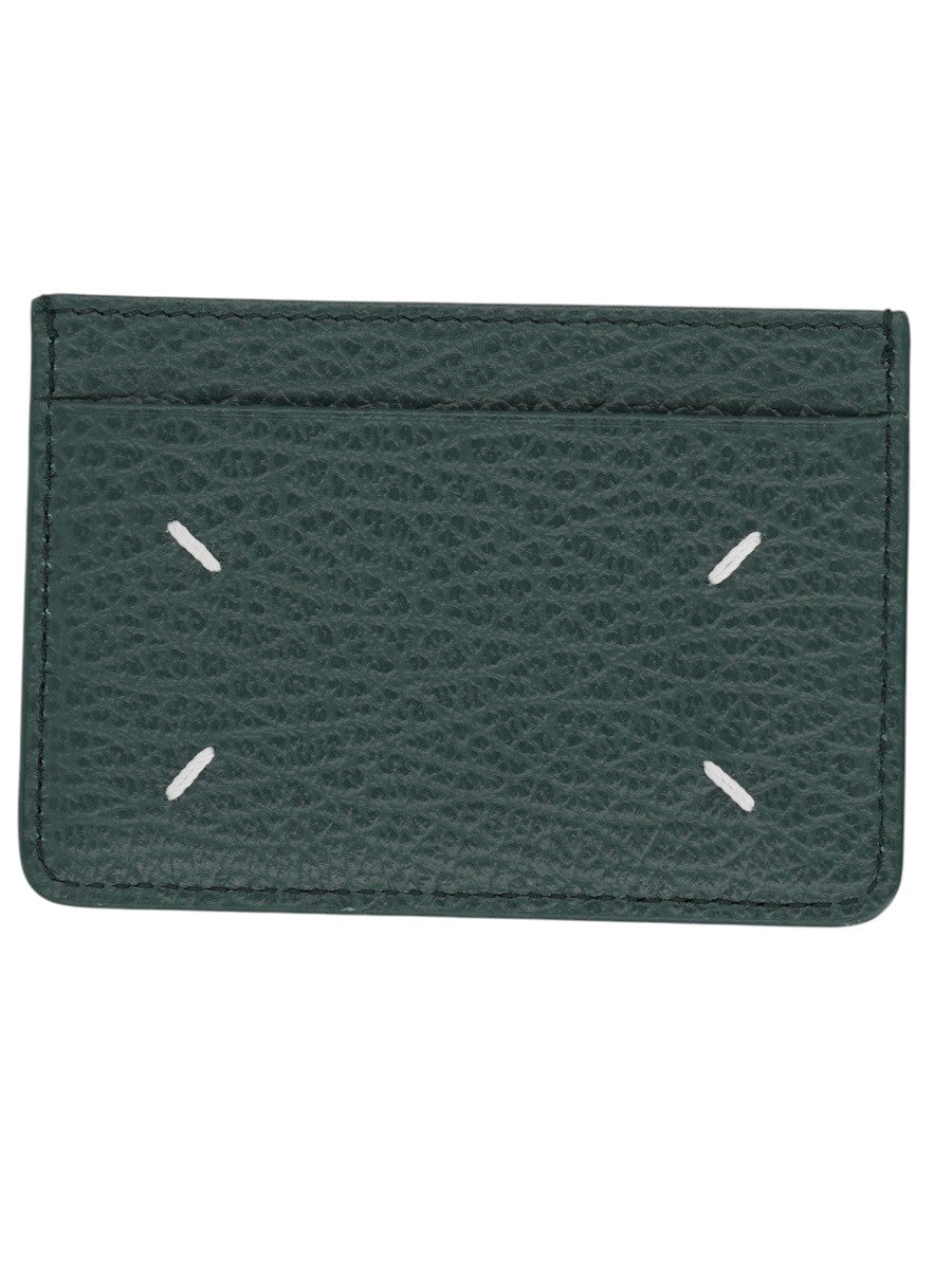 Maison Margiela - Slim Leather Card Holder - Dark Green maison-margiela-slim-leather-card-holder-dark-green-front-jpg