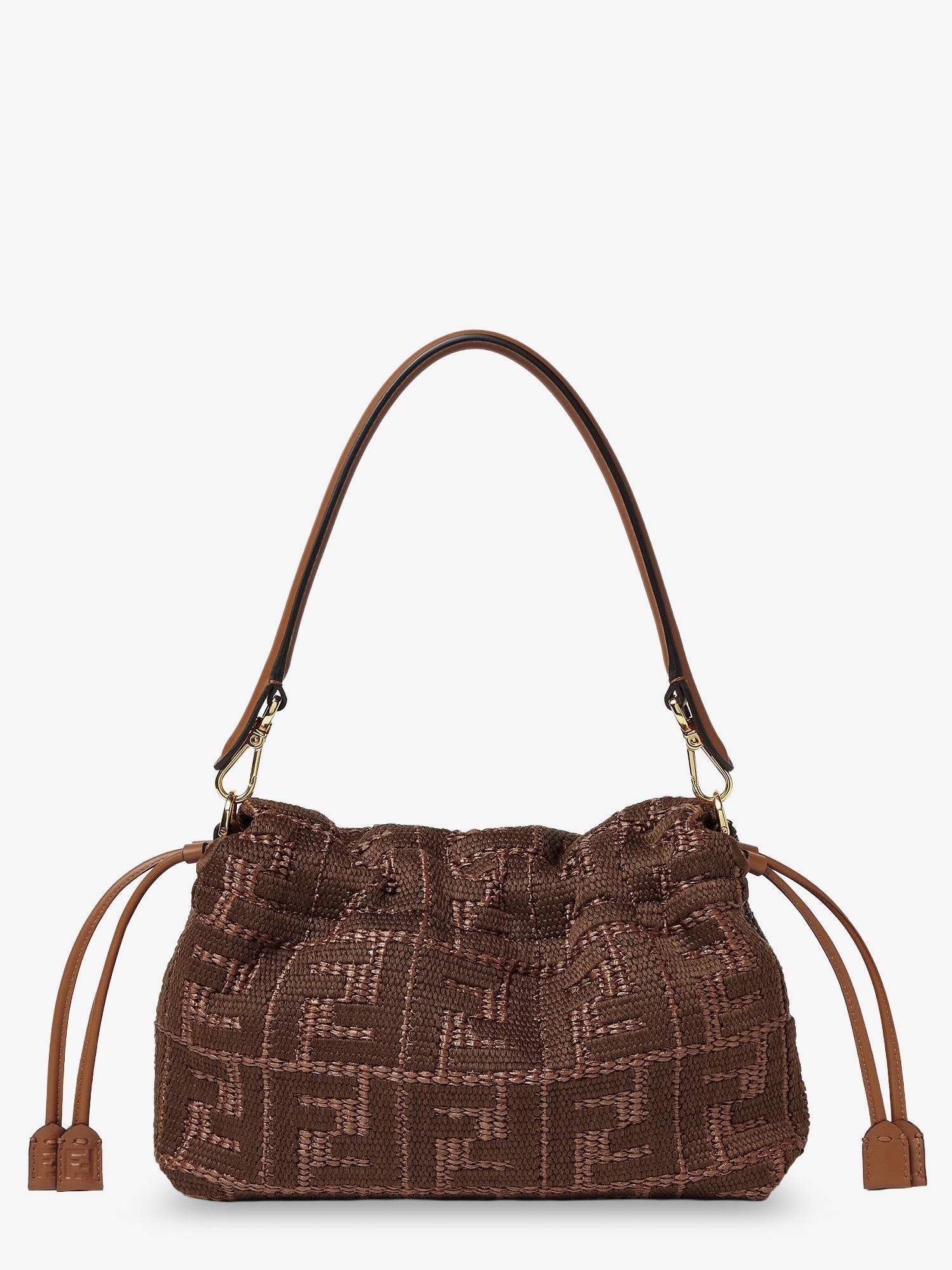 Fendi - Mamma Baguette Medium Raffia Handbag with FF Embroidery