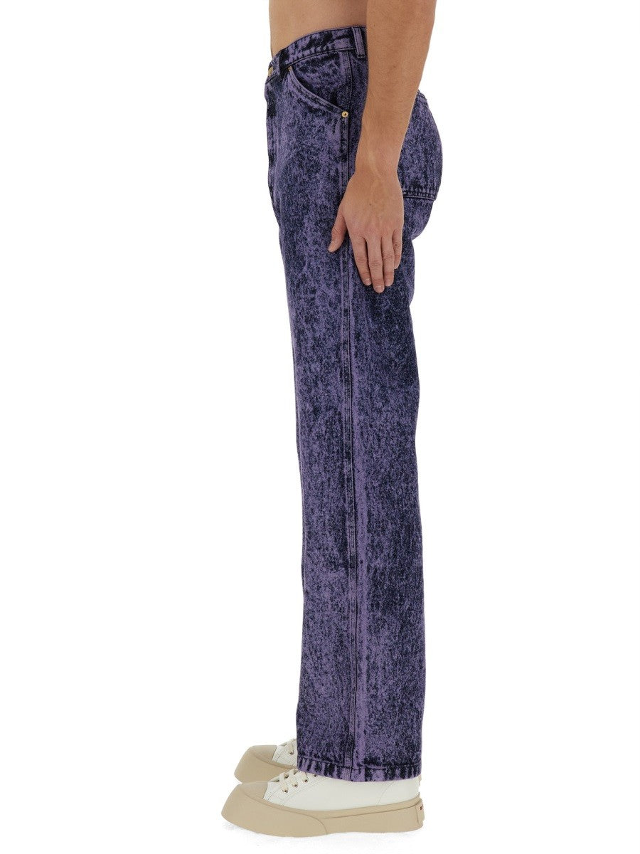 MARBLED EFFECT JEANS