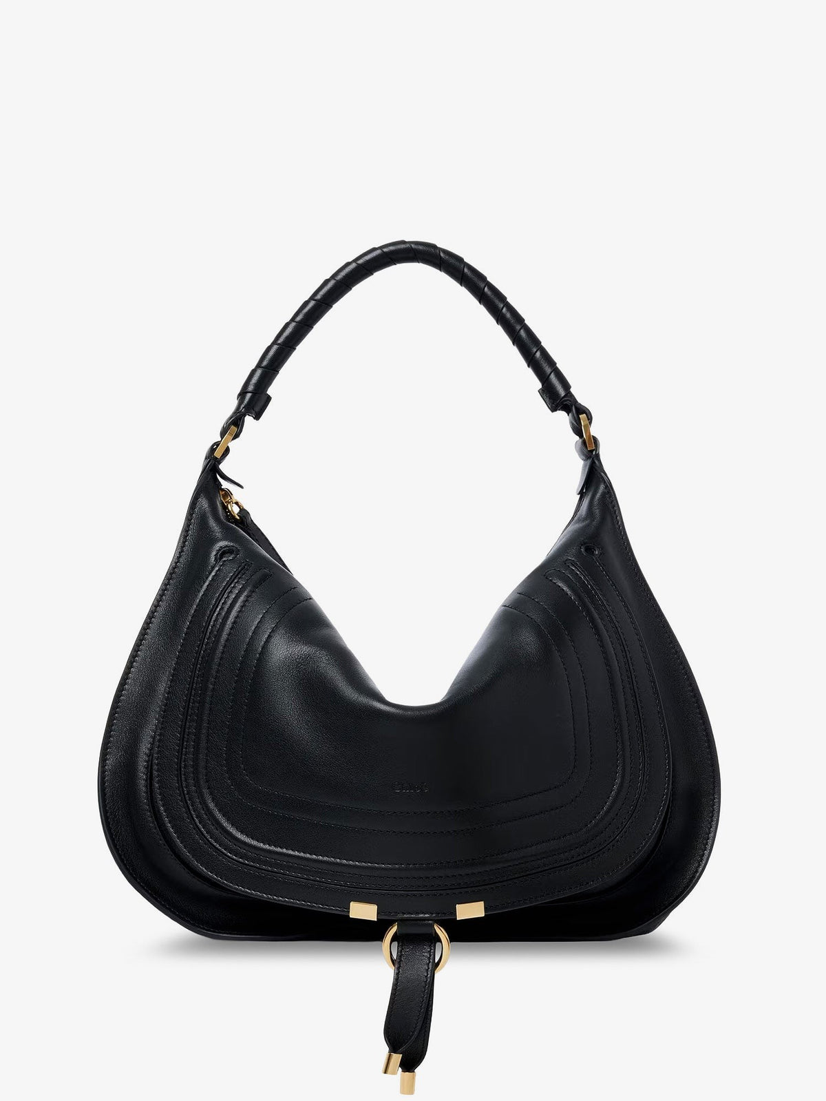 CHLOE' - Marcie Medium leather shoulder bag Black UNI