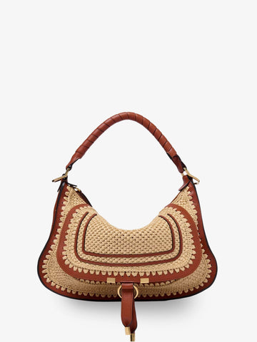 CHLOE' - Marcie raffia shoulder bag