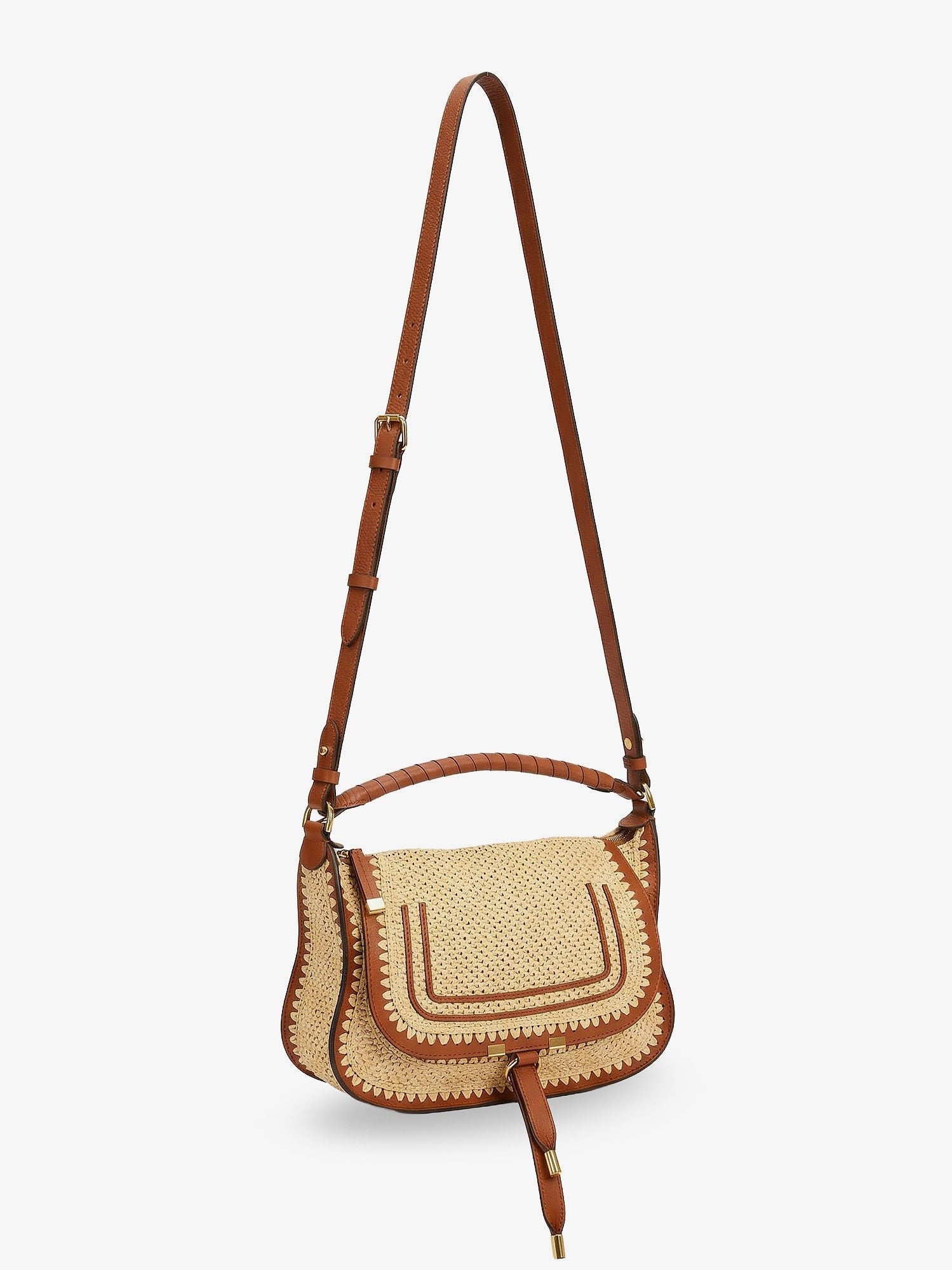 CHLOE' - Marcie raffia shoulder bag