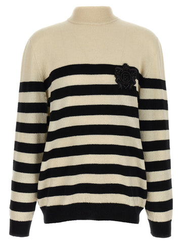 Balmain - 'Marinière' sweater White Black