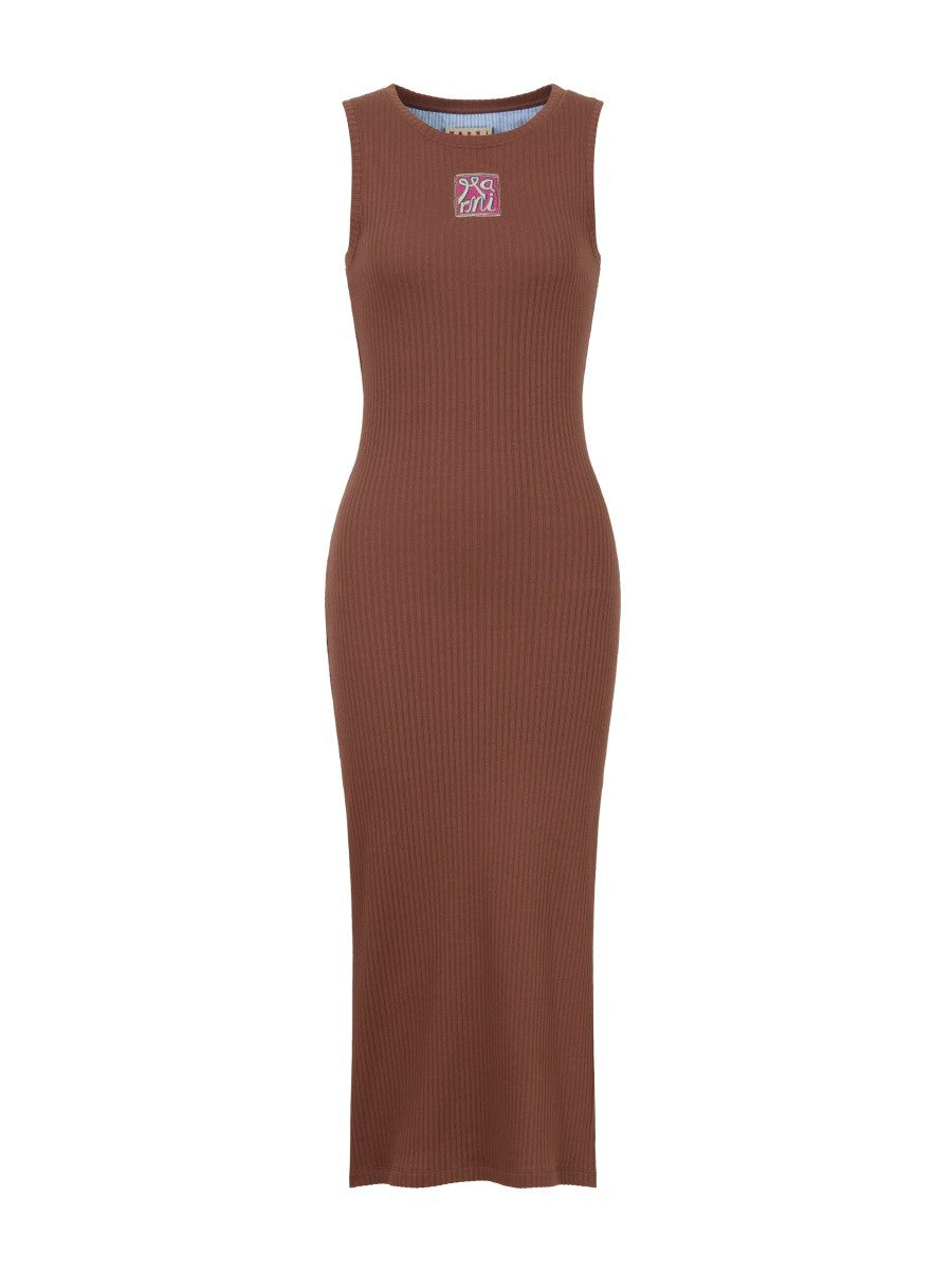Marni Marni - "MARNI FRAME" LOGO MIDI DRESS