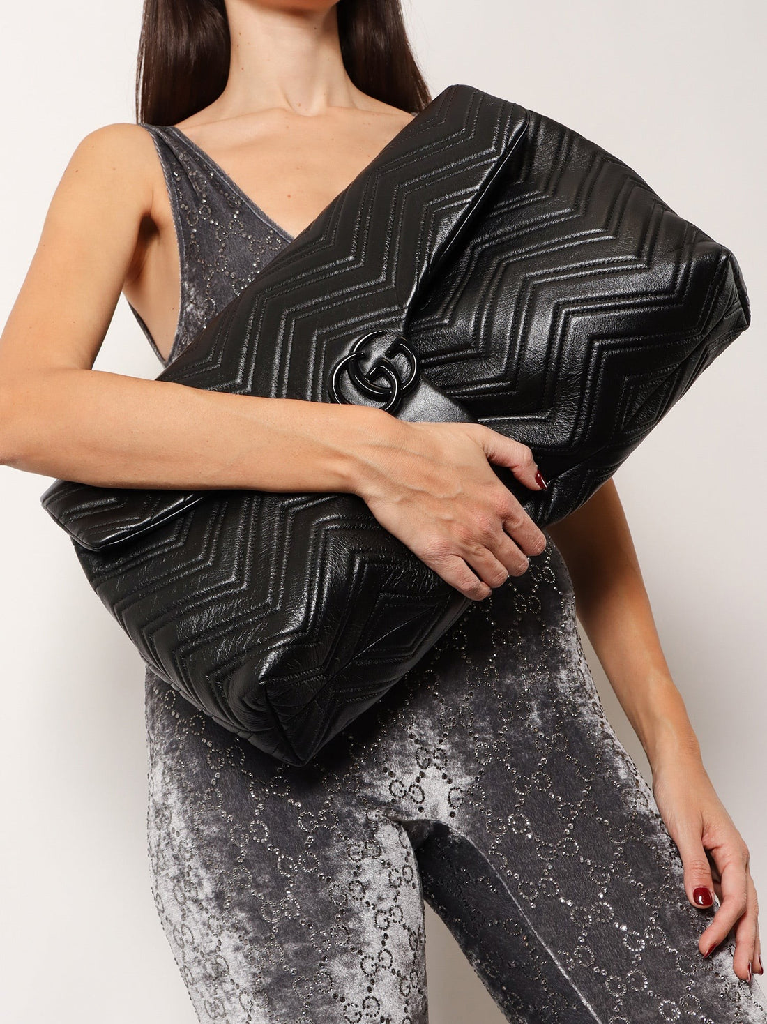 Matelassé leather GG Marmont shoulder bag