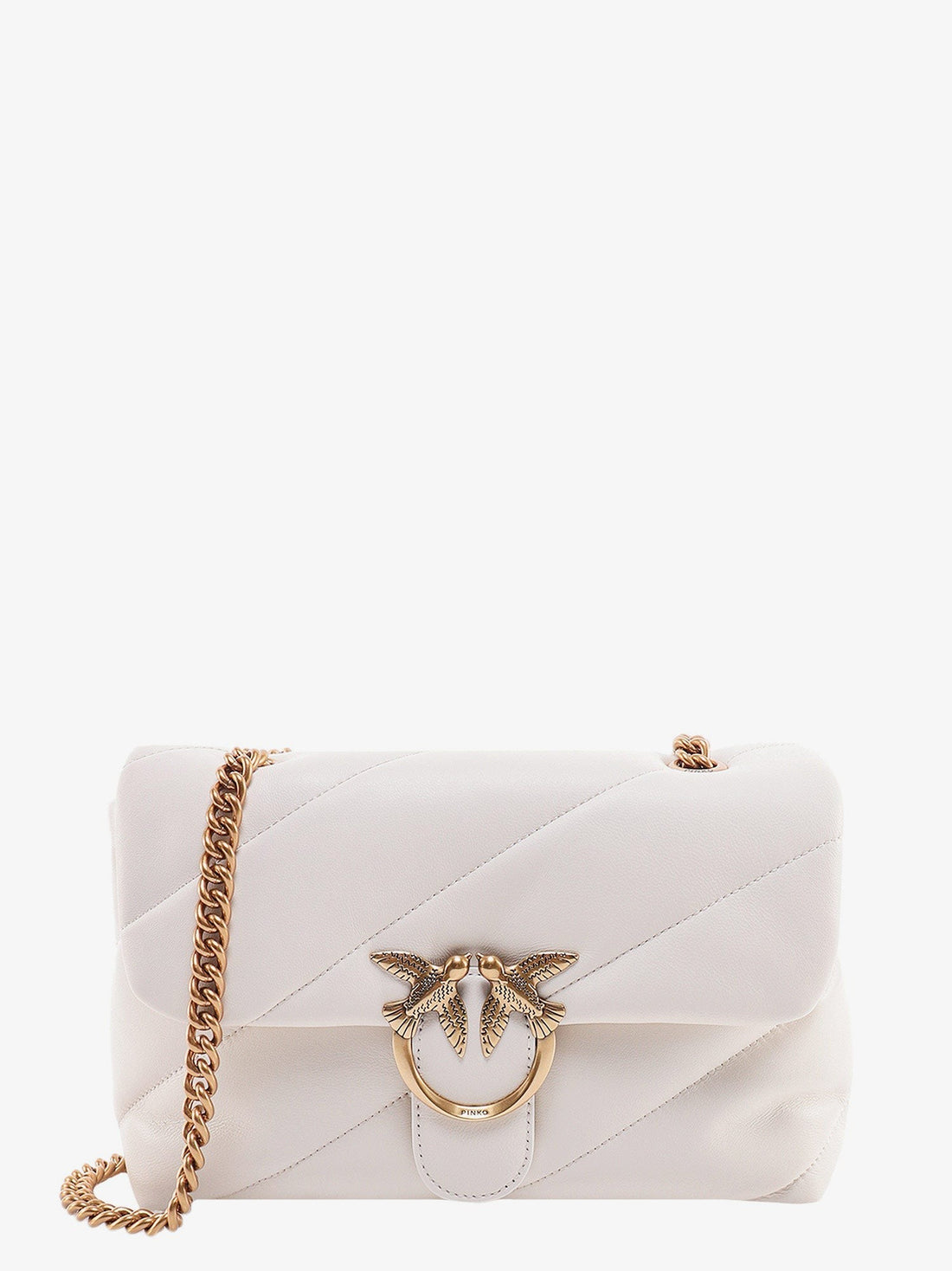 Pinko - Matelassé leather shoulder bag with iconic love birds buckle matelasse-leather-shoulder-bag-with-iconic-love-birds-buckle_1a336408-74c3-4279-bd9e-e34d5d19e6ec
