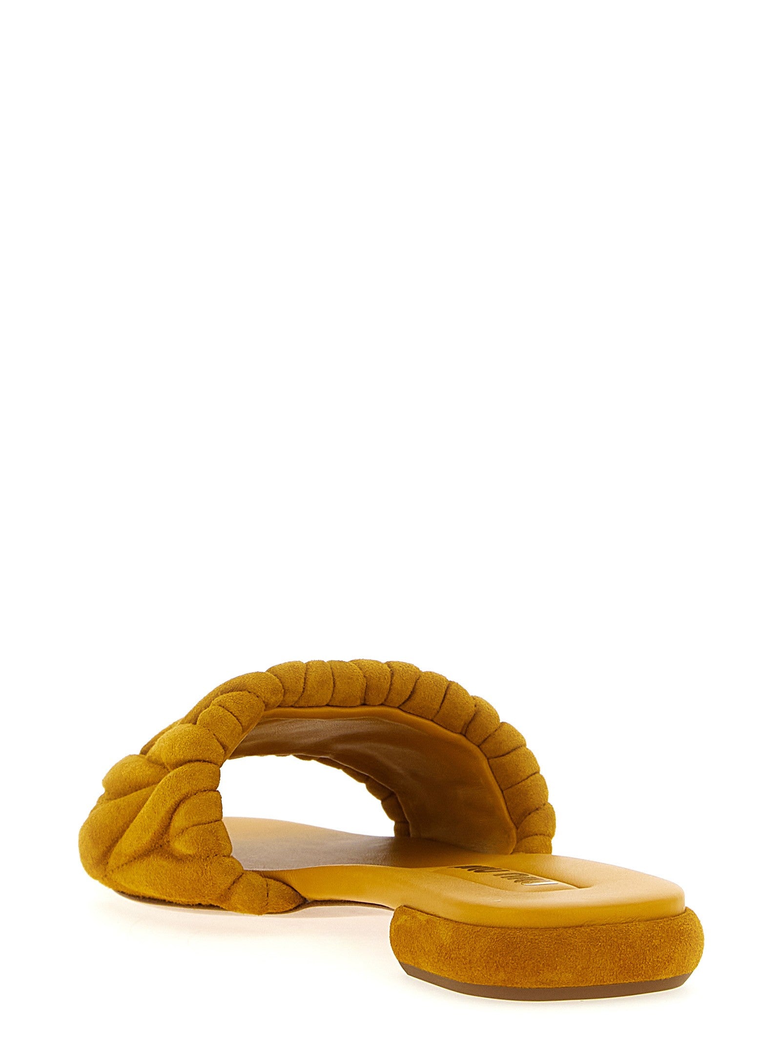 Miu Miu - Matelassé suede slides