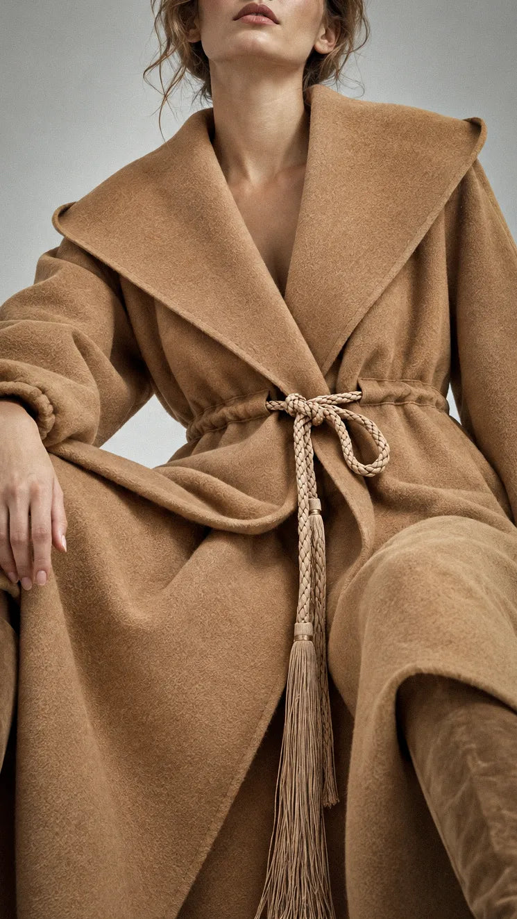 max mara natalie camel overcoat with draps for women
