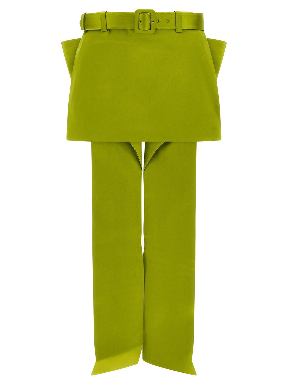 SELF-PORTRAIT - Maxi bow skirt GREEN
