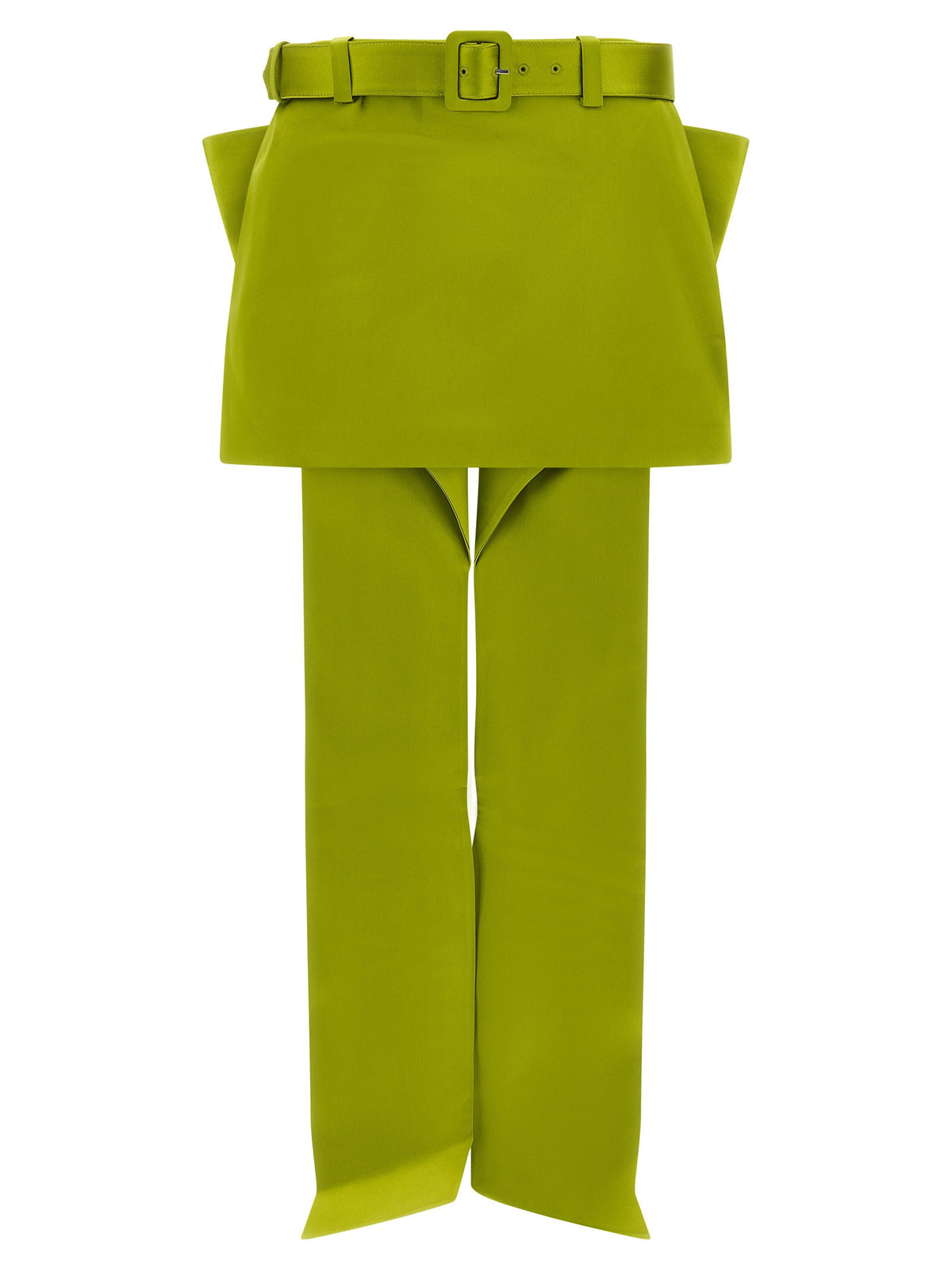 SELF-PORTRAIT - Maxi bow skirt GREEN