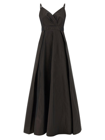 Pinko - Maxi dress with bodice Brown