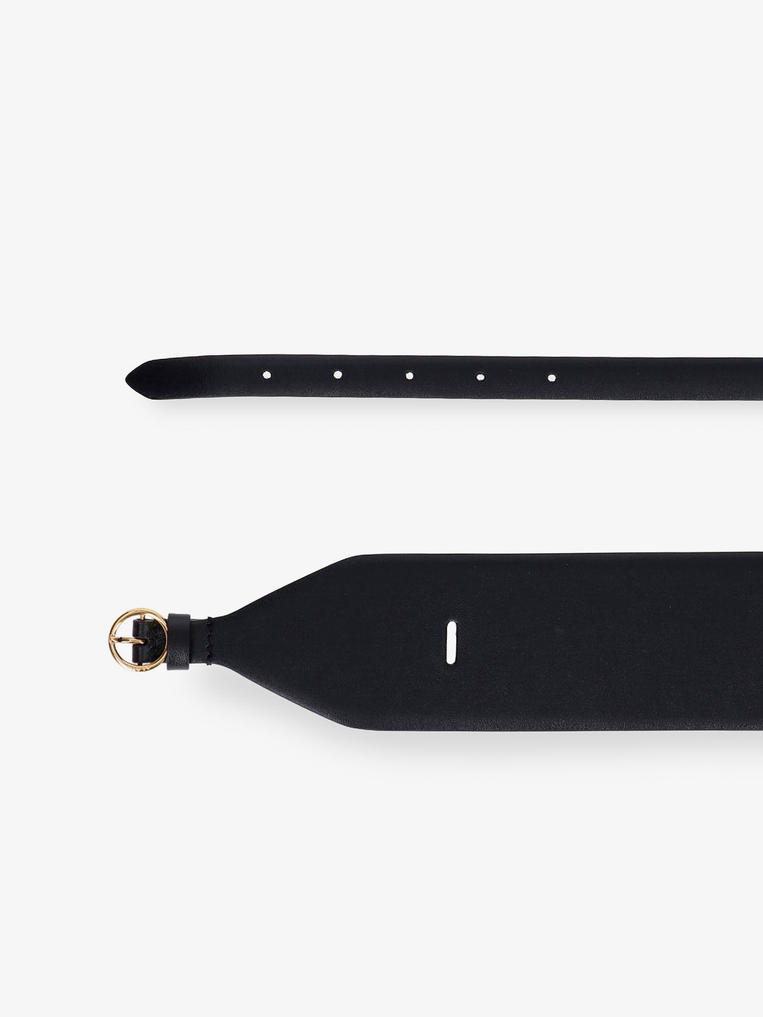 ALAIA - Maxi leather belt with metal buckle