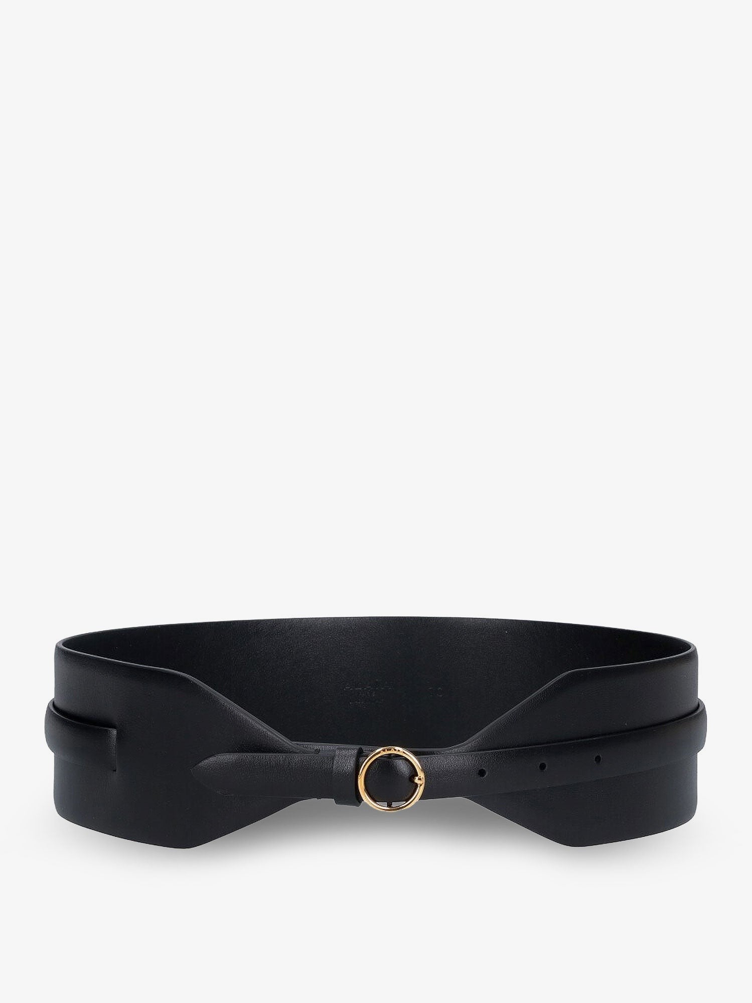 ALAIA - Maxi leather belt with metal buckle