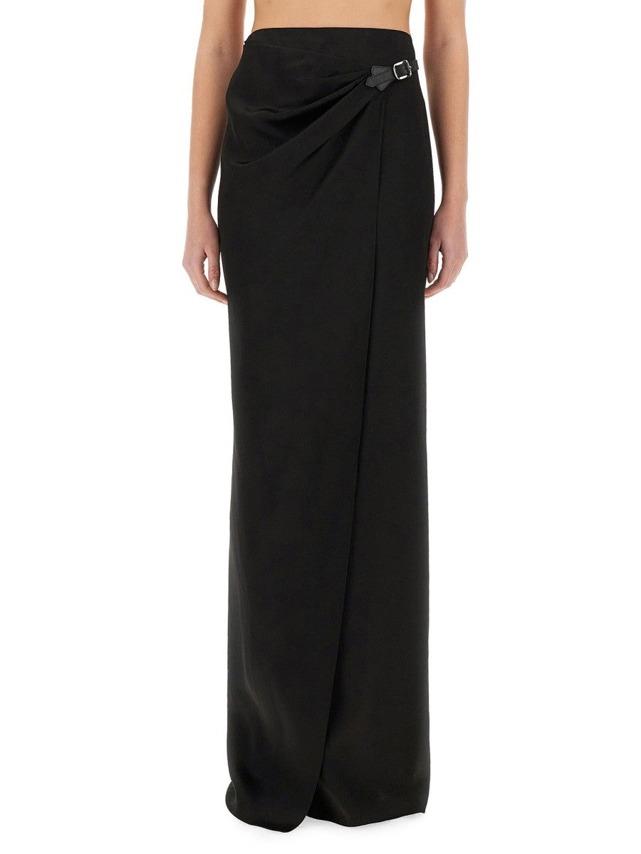 MAXI "WRAP" SKIRT WITH BELT