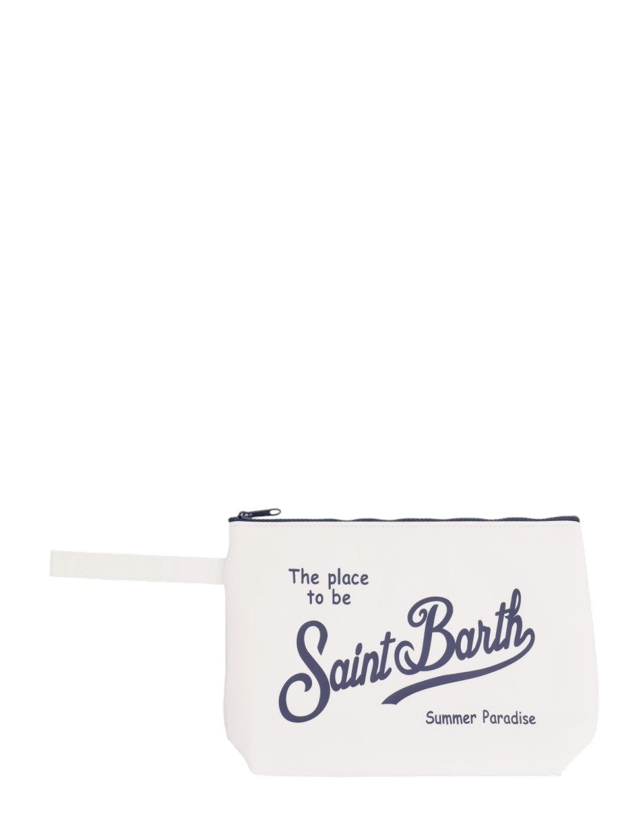 MC2 SAINT BARTH - POCHETTE ALINE IN LINO mc2-saint-barth-aline-linen-pouch-white-navy-blue-front-jpg