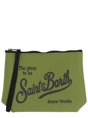 MC2 SAINT BARTH - POCHETTE "ALINE" Unisex mc2-saint-barth-aline-olive-green-pouch-back-png