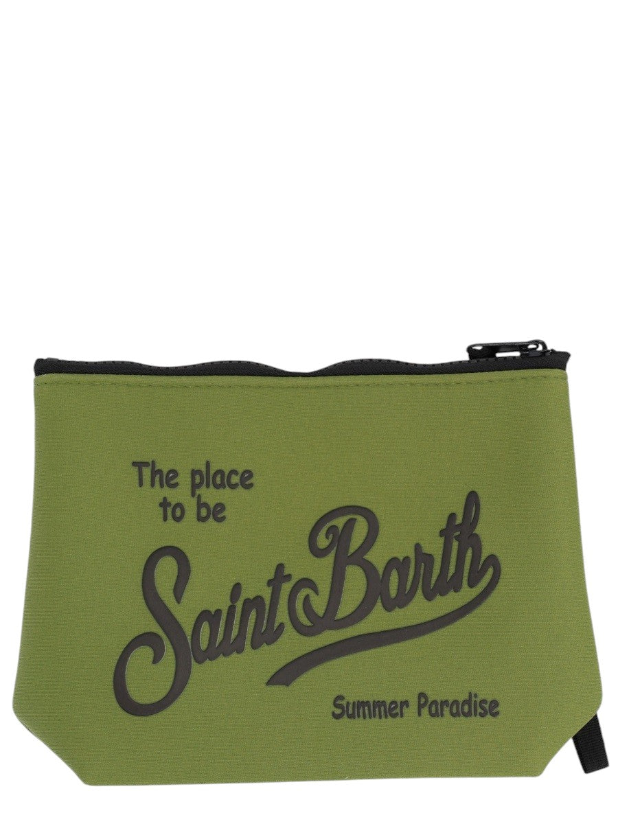 MC2 SAINT BARTH - POCHETTE "ALINE" Unisex mc2-saint-barth-aline-olive-green-pouch-back-png
