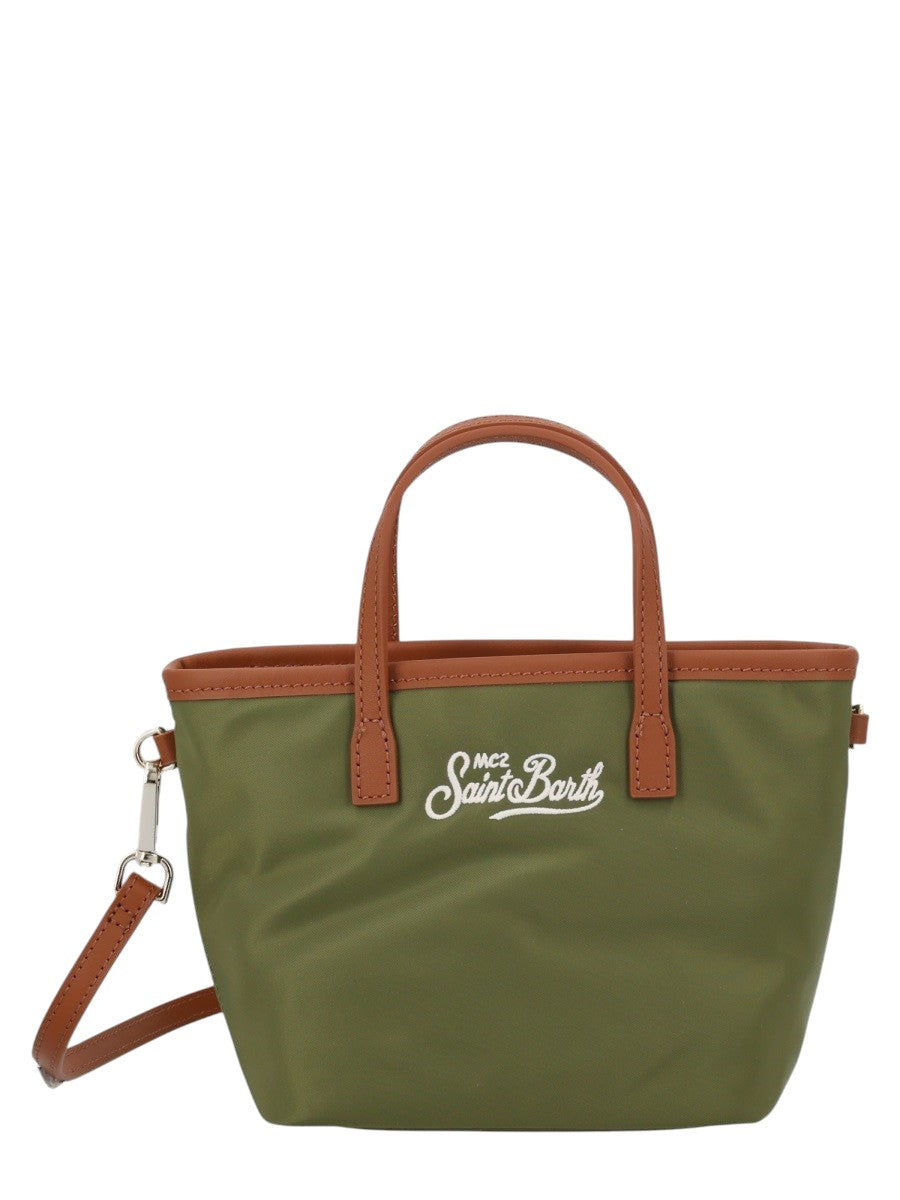 MC2 SAINT BARTH - BORSA CITY IN NYLON mc2-saint-barth-city-nylon-bag-olive-green-front-jpg