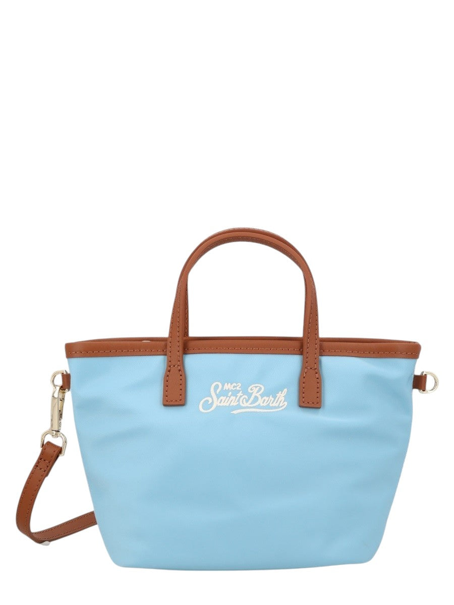 MC2 SAINT BARTH - BORSA CITY IN NYLON mc2-saint-barth-city-nylon-tote-bag-light-blue-front-jpg