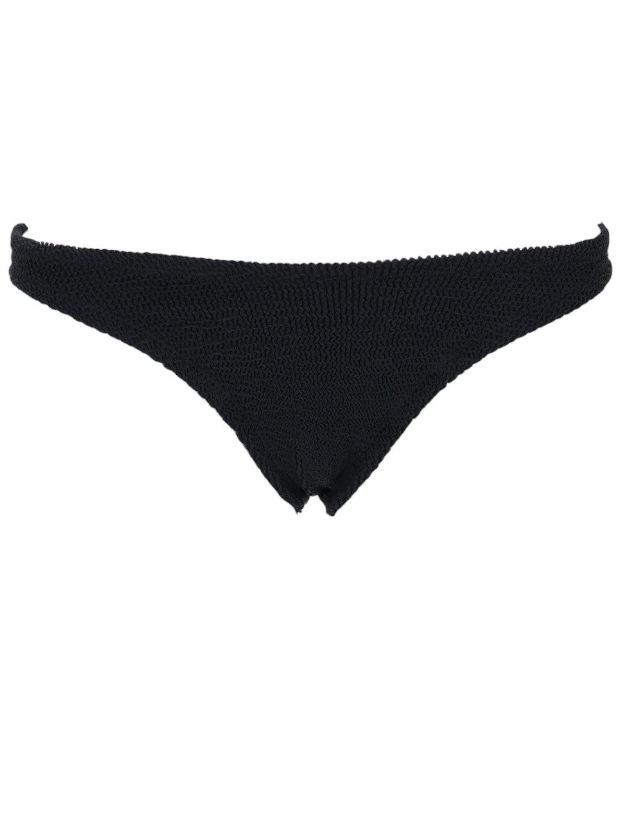 MC2 SAINT BARTH - Elise Crinkle Bikini Bottom - Black mc2-saint-barth-elise-black-crinkle-bikini-bottom-front-jpg