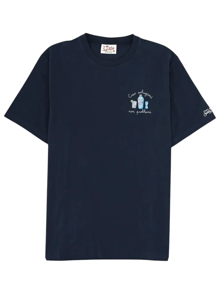 MC2 SAINT BARTH - Emilie Navy Caso Soluzioni T-Shirt mc2-saint-barth-emilie-navy-caso-soluzioni-t-shirt-front-webp