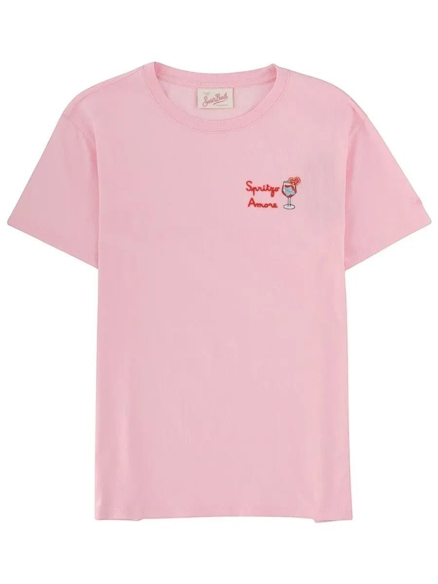 MC2 SAINT BARTH MC2 SAINT BARTH - Emilie Pink Spritzy Amore T-Shirt