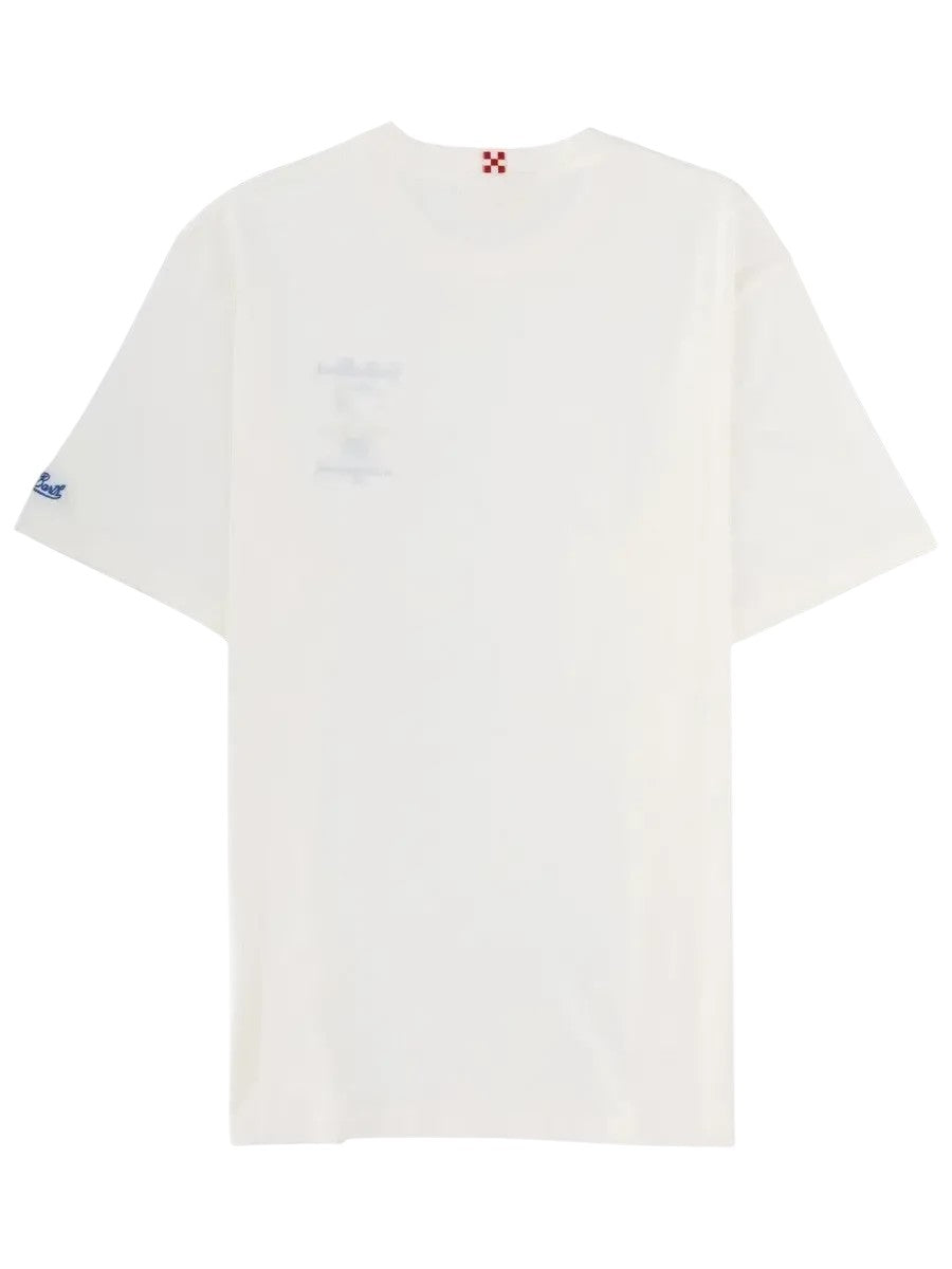 MC2 SAINT BARTH - Emilie White Ombrelloni e Rigatoni Snoopy T-Shirt mc2-saint-barth-emilie-white-ombrelloni-rigatoni-snoopy-t-shirt-back-webp