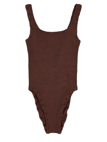 MC2 SAINT BARTH - Lora Crinkle One-Piece Swimsuit - Brown mc2-saint-barth-lora-crinkle-one-piece-swimsuit-brown-front-view-jpg
