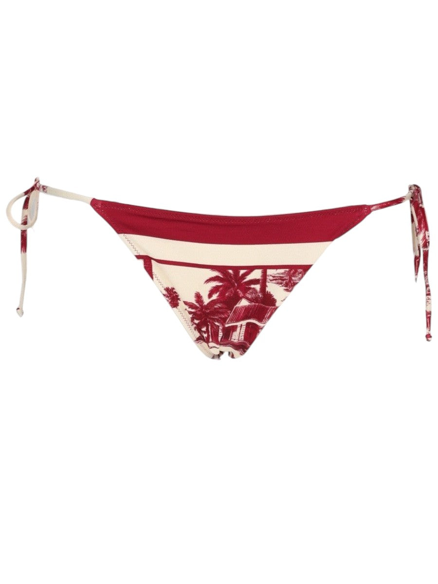 MC2 SAINT BARTH - Marielle Tie-Side Bikini Bottom - Red Tropical Print mc2-saint-barth-marielle-red-tropical-print-tie-side-bikini-bottom-front-jpg