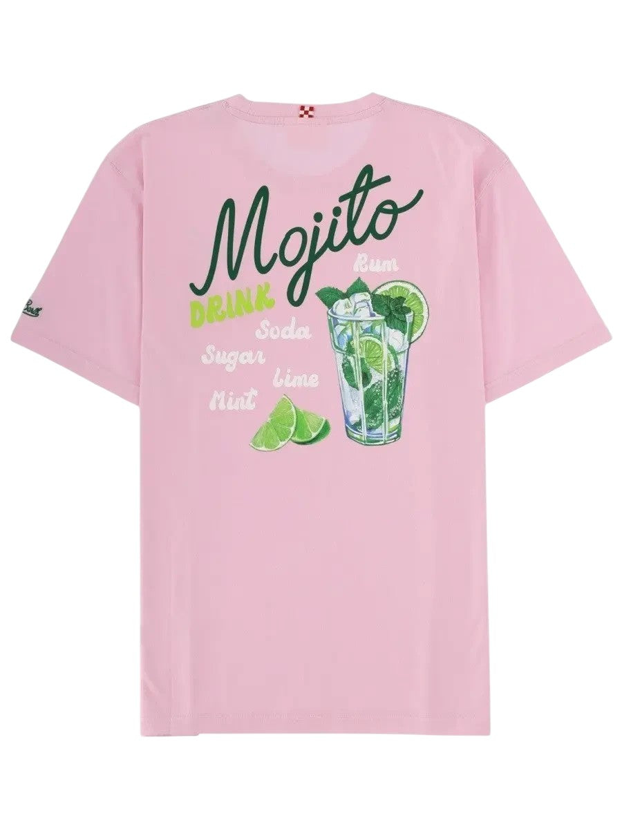 MC2 SAINT BARTH - Mojito Pink Graphic T-Shirt mc2-saint-barth-mojito-pink-graphic-t-shirt-front-webp