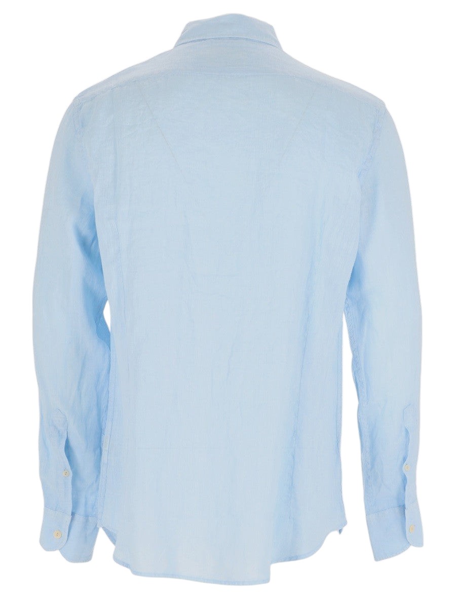 MC2 SAINT BARTH - Pamplona Linen Shirt - Light Blue mc2-saint-barth-pamplona-linen-shirt-light-blue-back-view-jpg
