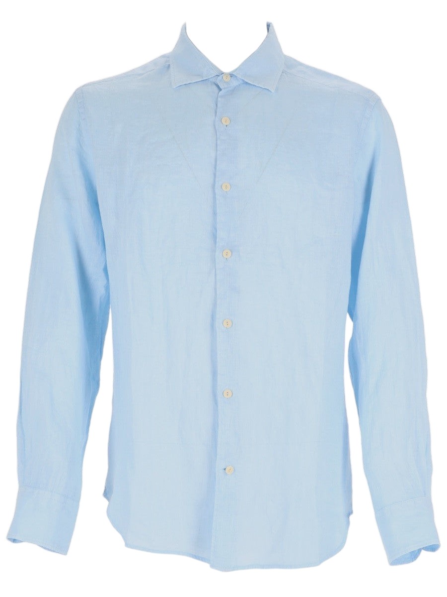 MC2 SAINT BARTH - Pamplona Linen Shirt - Light Blue mc2-saint-barth-pamplona-linen-shirt-light-blue-front-view-jpg