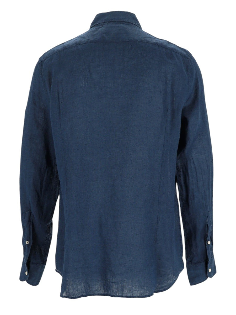 MC2 SAINT BARTH - Pamplona Linen Shirt - Navy Blue mc2-saint-barth-pamplona-linen-shirt-navy-blue-back-view-jpg