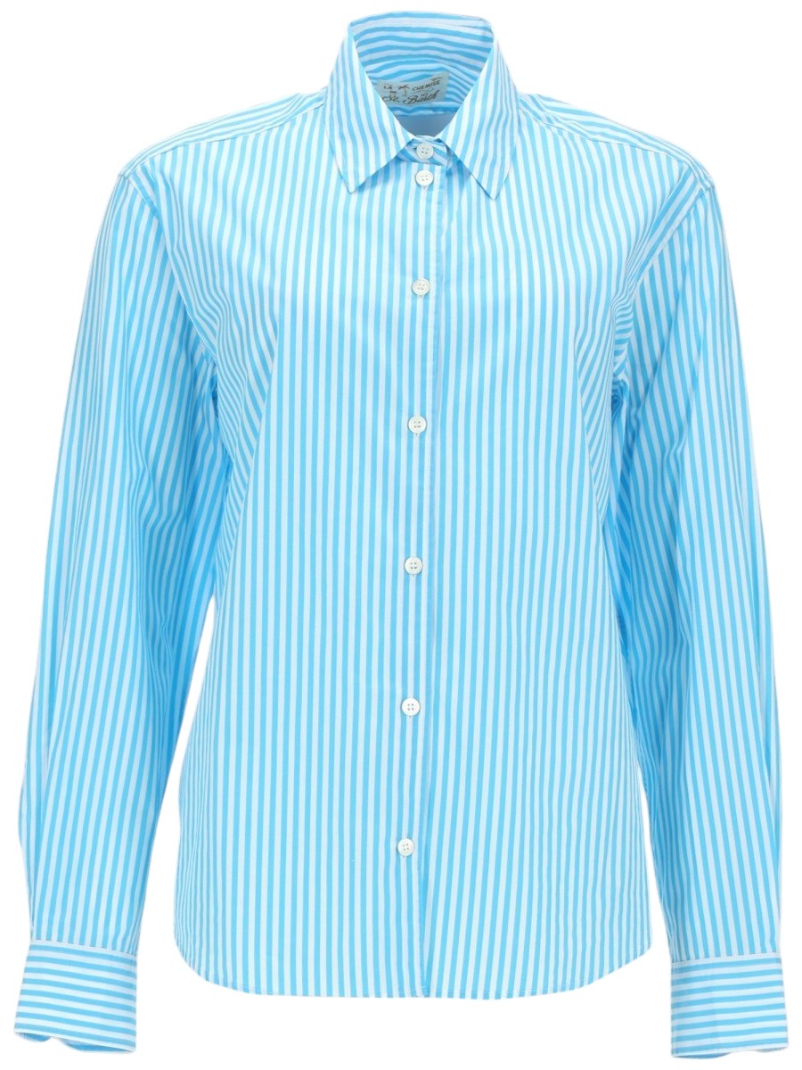 MC2 SAINT BARTH - Striped Cotton Shirt with Embroidered Logo - Sky Blue White mc2-saint-barth-striped-cotton-shirt-with-embroidered-logo-sky-blue-white-front-jpg