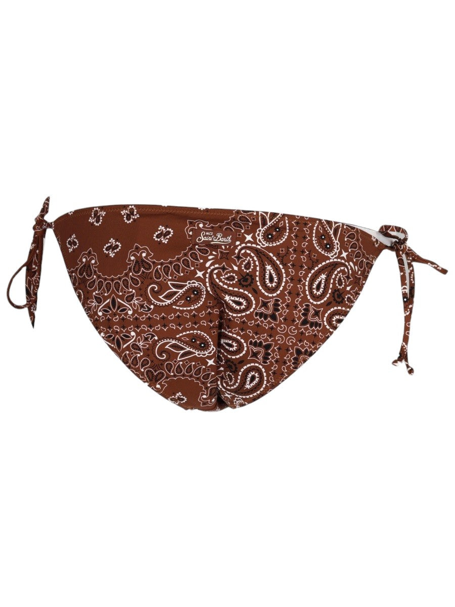 MC2 SAINT BARTH - Virgo Tie-Side Bikini Bottom - Brown Paisley Print mc2-saint-barth-virgo-brown-paisley-print-tie-side-bikini-bottom-back-jpg