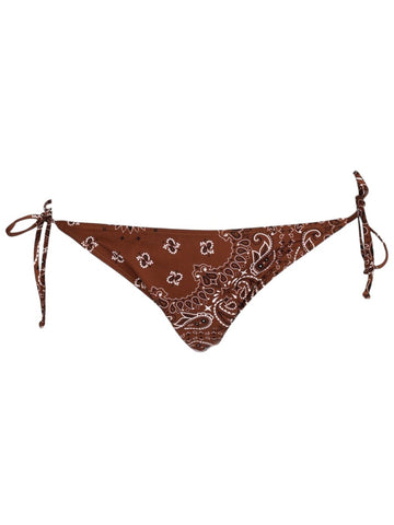 MC2 SAINT BARTH - Virgo Tie-Side Bikini Bottom - Brown Paisley Print mc2-saint-barth-virgo-brown-paisley-print-tie-side-bikini-bottom-front-jpg