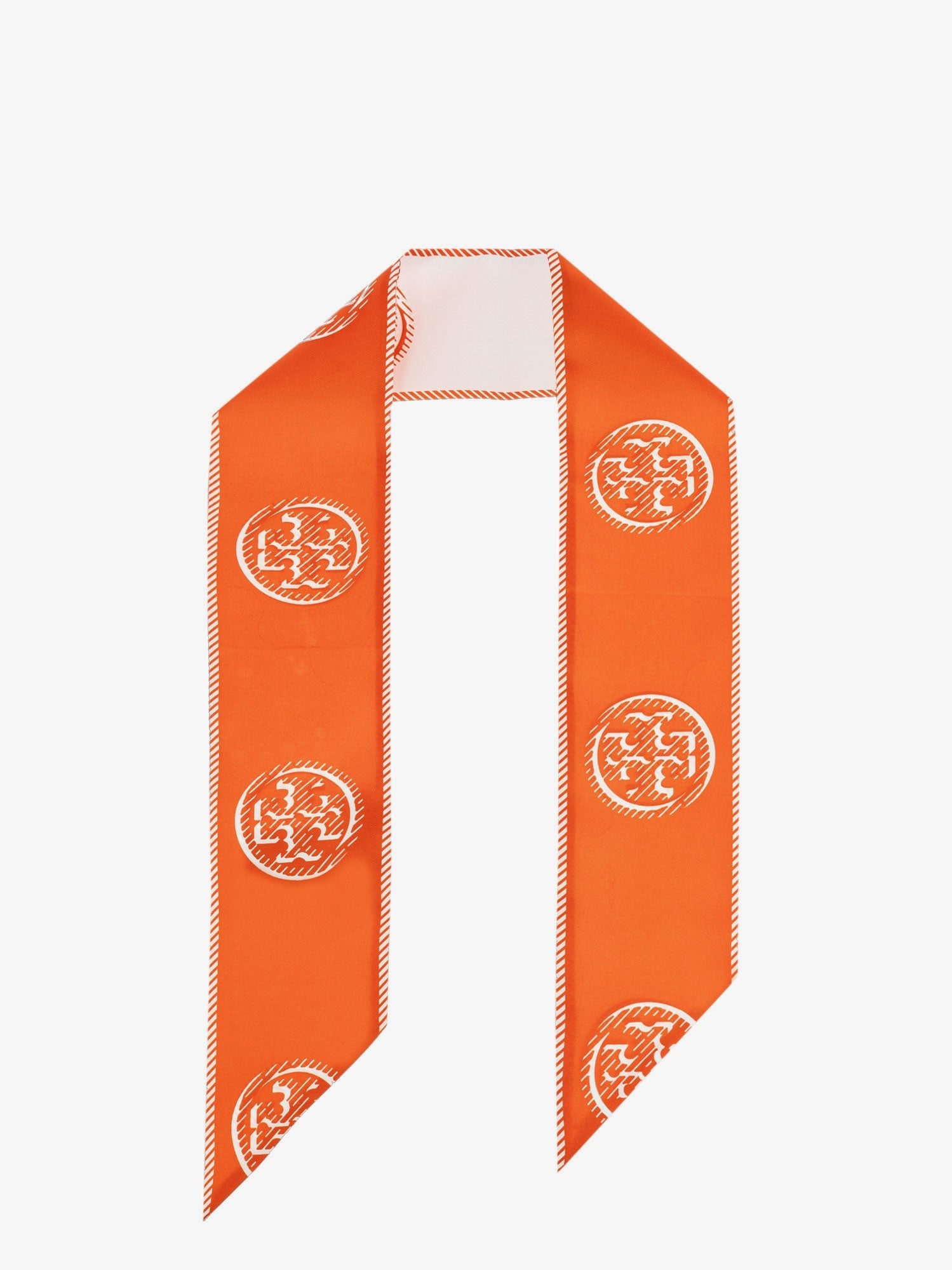 Medallion Logo Ribbon silk tie