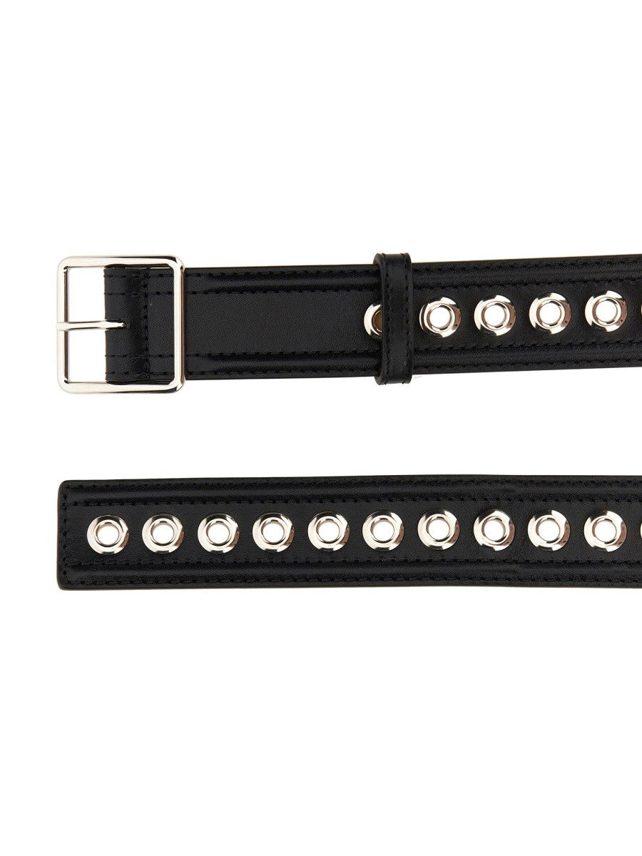 Alexander Mcqueen Alexander McQueen Black Eyelet Belt